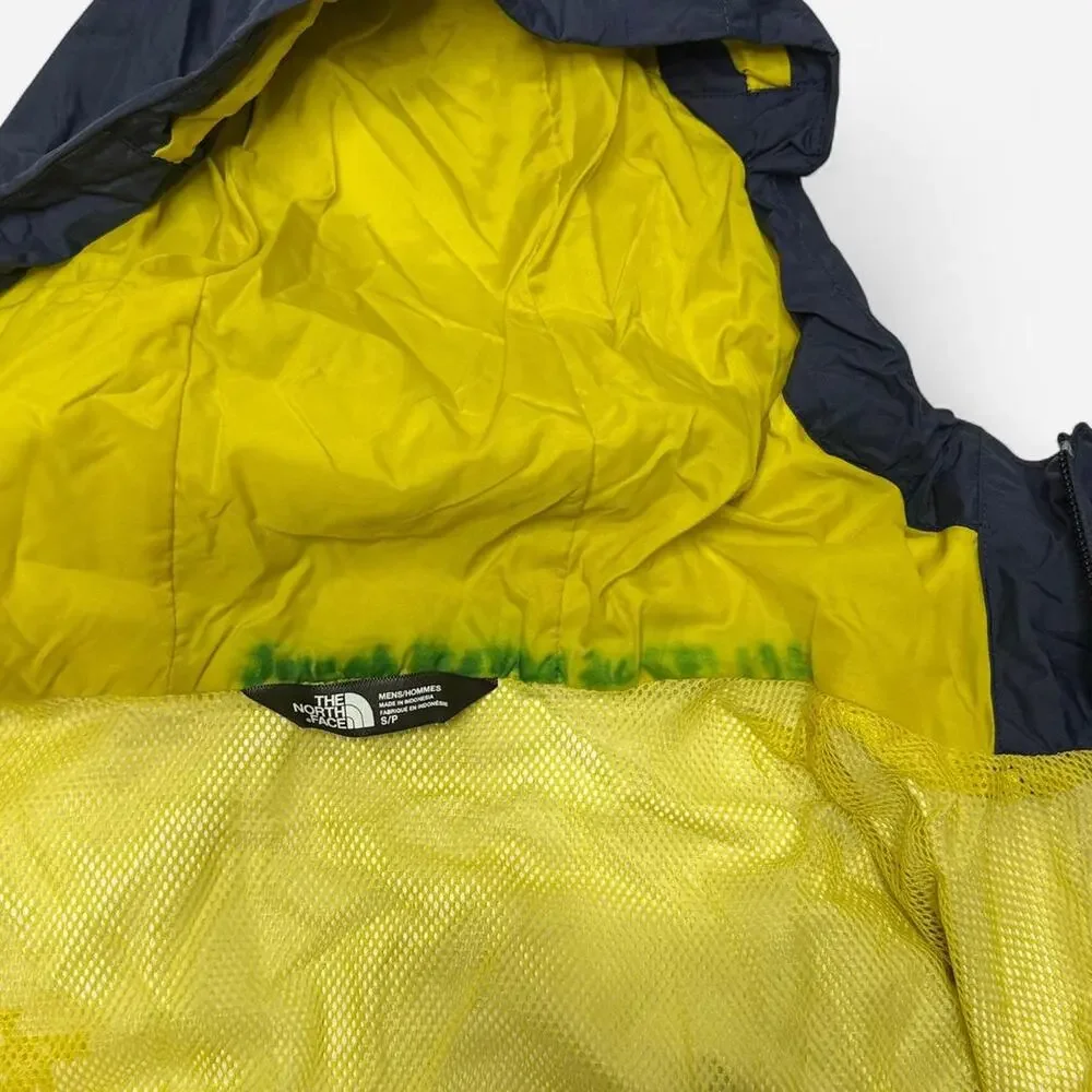 The North Face Yellow Navy Windbreaker Jacket Men’s Small Hooded